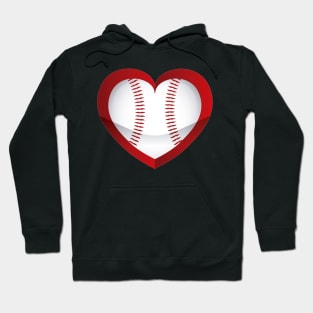 Mother_s Day Gift Distressed Heart Baseball Heart Mom Hoodie